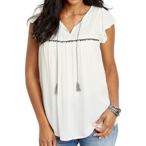 Old Navy Bohemian Tasseled Blouse